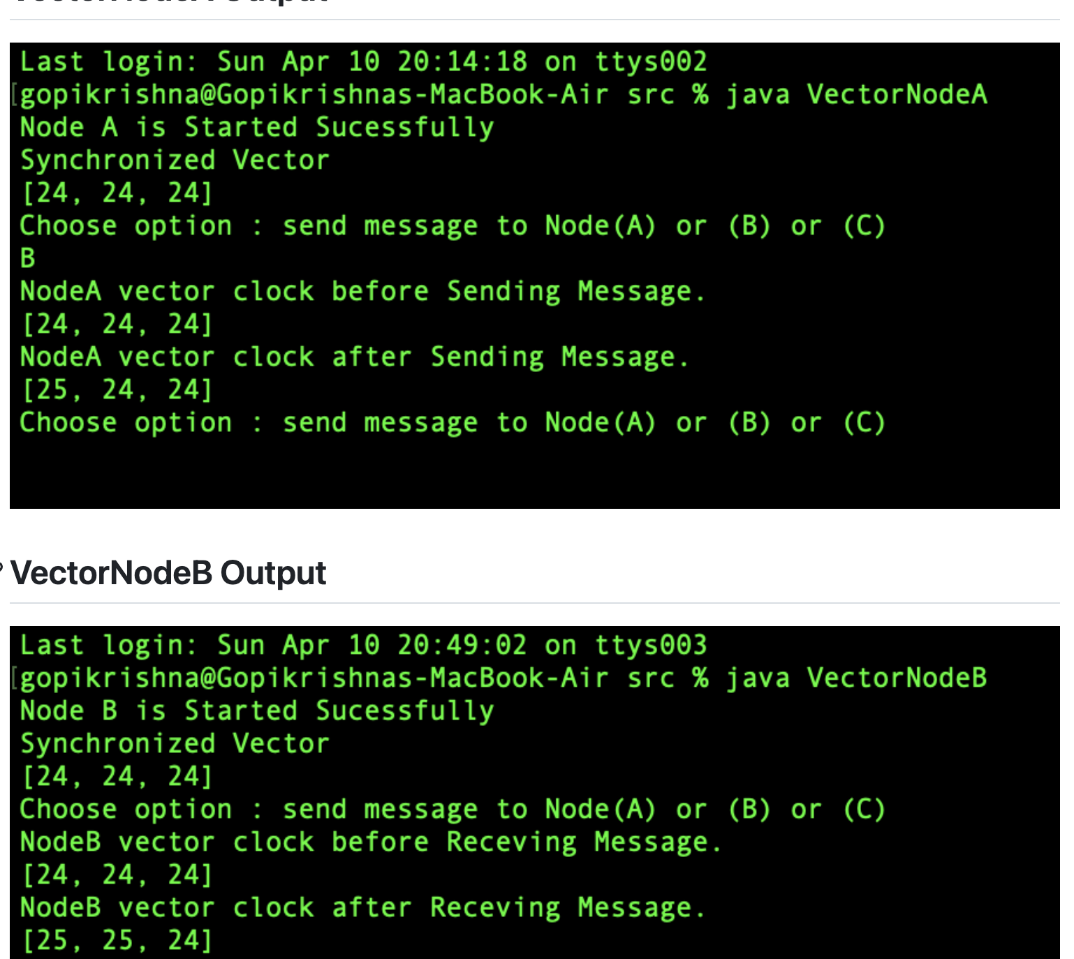 Vector Clocks for Event Ordering in Distributed Systems